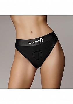 Vibrating Strap-on Hipster - Black - XS/S