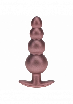 ¡Ay! - Plug anal con cuentas - Silicona - Oro rosa