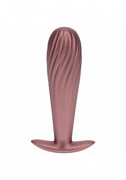 ¡Ay! - Plug Anal Acanalado - Silicona - Oro Rosa
