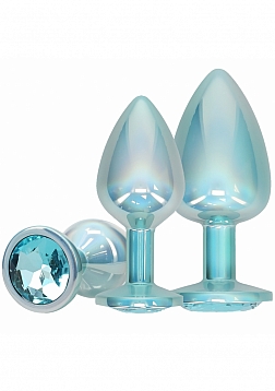 Paris Collection - Metal Anal Plug Set - Blue