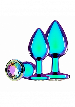 Venice Collection - Metal Anal Plug Set - Iridescent