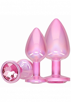Paris Collection - Metal Anal Plug Set - Pink